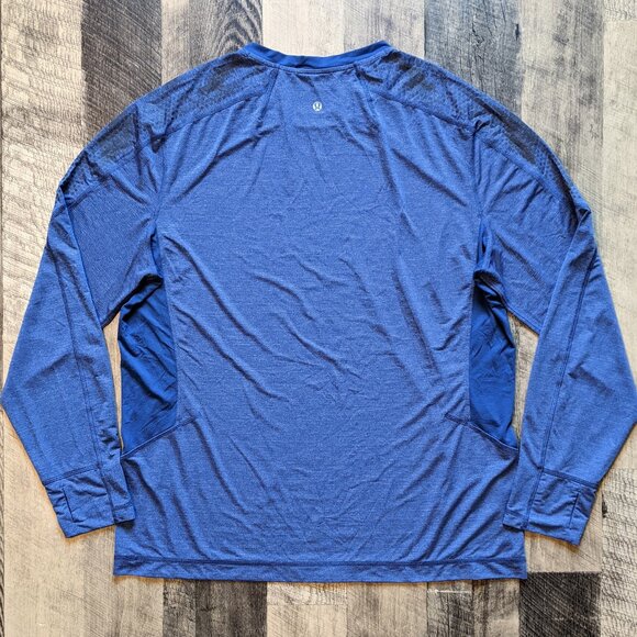 Lululemon Triple X Long Sleeve Shirt XXL Blue - Picture 3 of 5